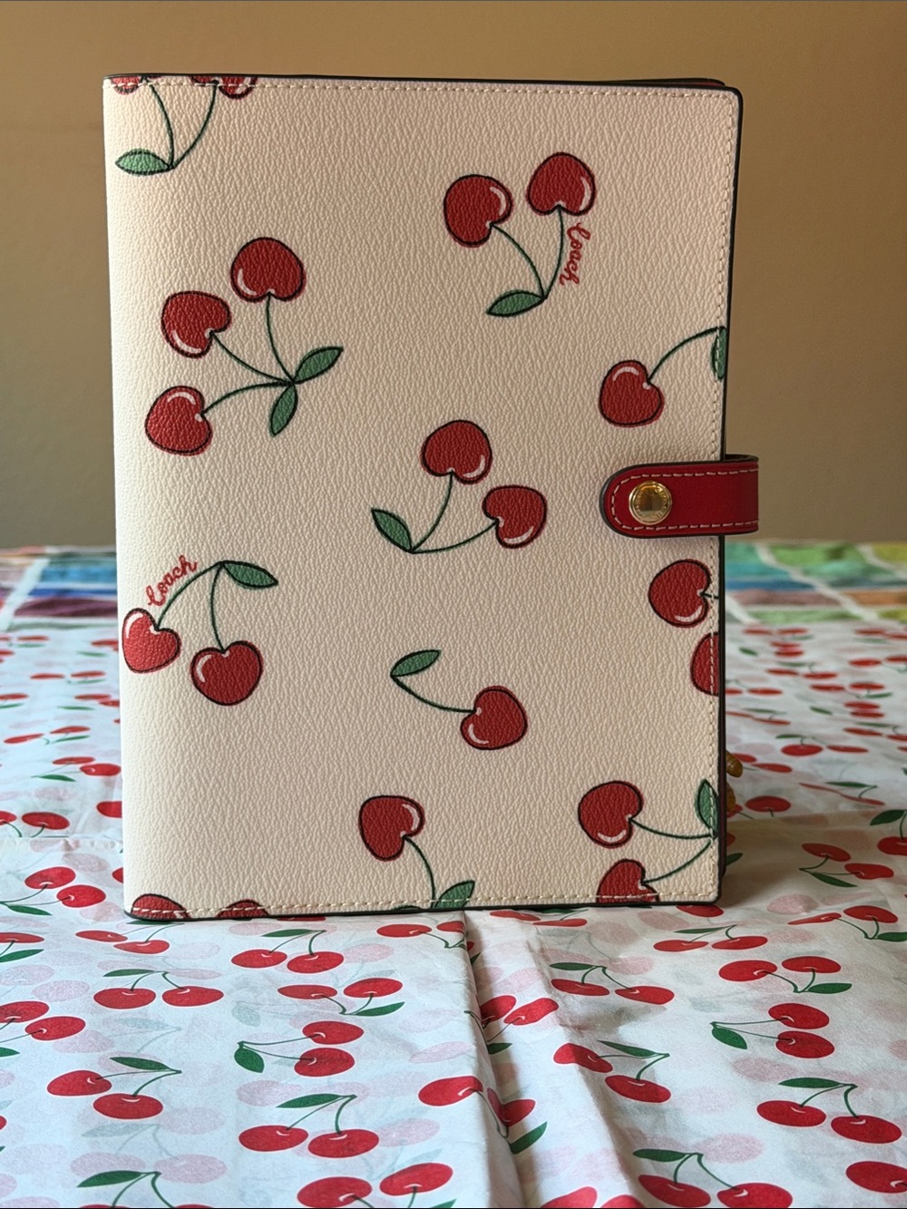 🍒❤️🍒 COACH CHERRY HEART NOTEBOOK 🍒❤️🍒 NWT 🍒❤️🍒